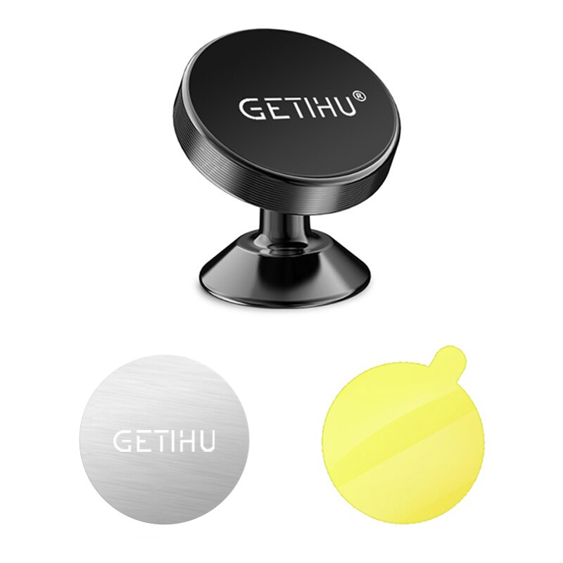 Getihu Universele Magnetische Auto Telefoon Houder Mobiele Mobiele Air Vent Mount Magneet Gps Stand Voor Iphone 12 11 Pro X max 6 7 8 Xiaomi: New Black