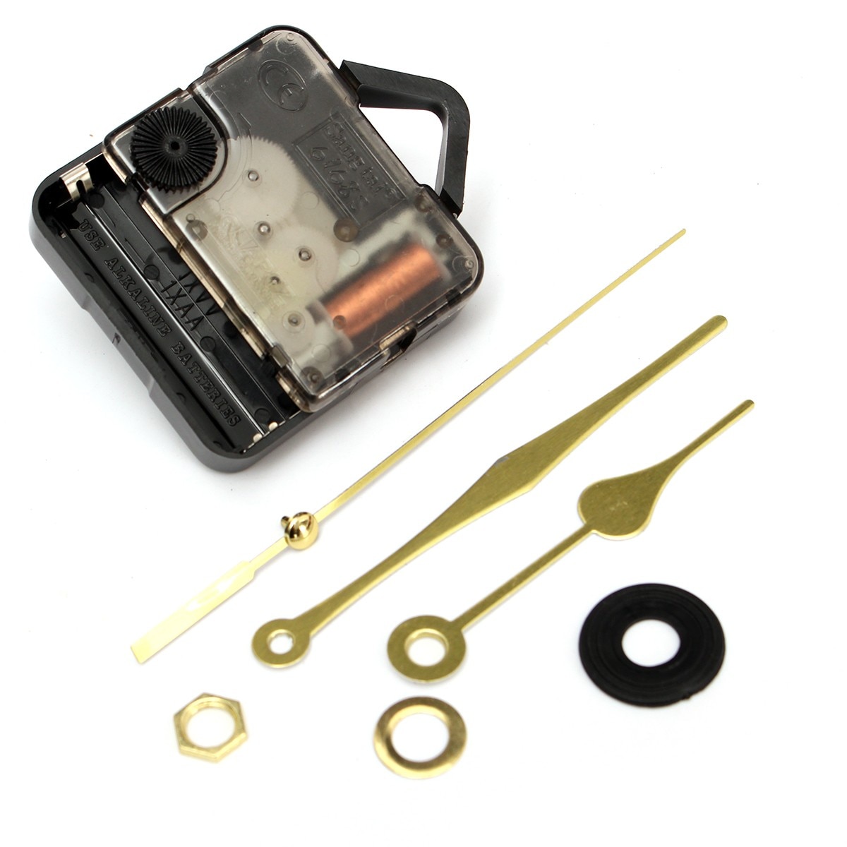10 pcs Car Home Quartz Clock Movement Mechanism Long Spindle Gold DIY Hand Repair Tool Parts Kit Universal