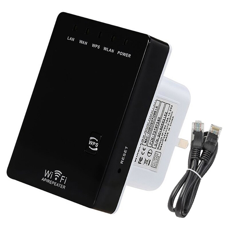 Wireless Repeater 300M Dual Network Port Network Signal Amplifier WiFi Router AP Bridge Repeater IEEE 802.11N: Default Title