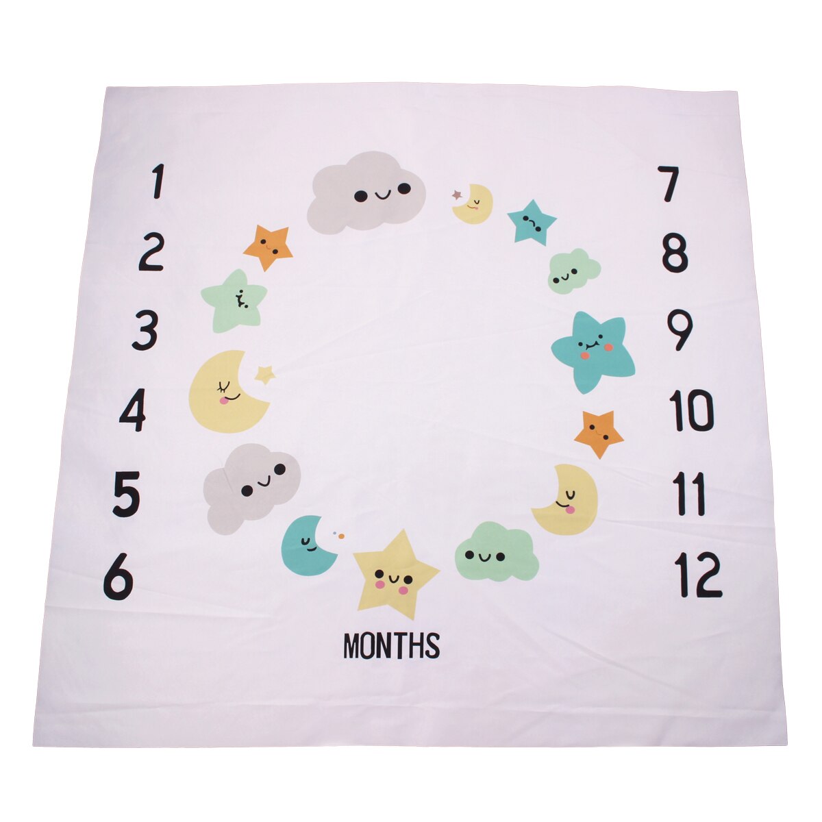 Couverture de photographie pour bébés, accessoire d'arrière-plan, tissu de croissance mensuelle 0-12M, nouveauté: D