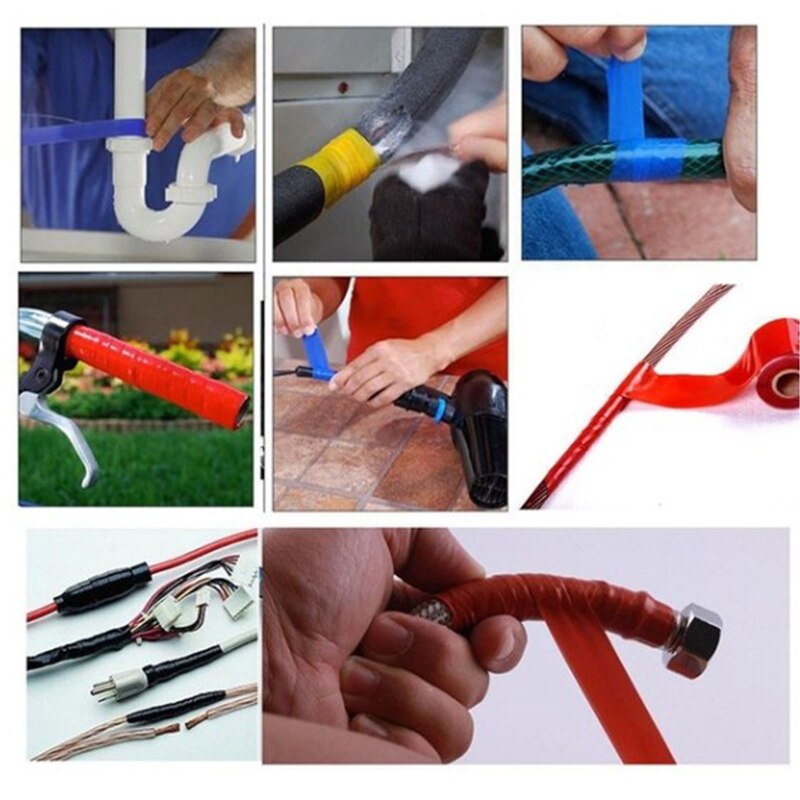 Cinta autoadhesiva de silicona impermeable, antieléctrica, resistente al calor, conexión de cable a cinta de silicona autoadhesiva para el hogar