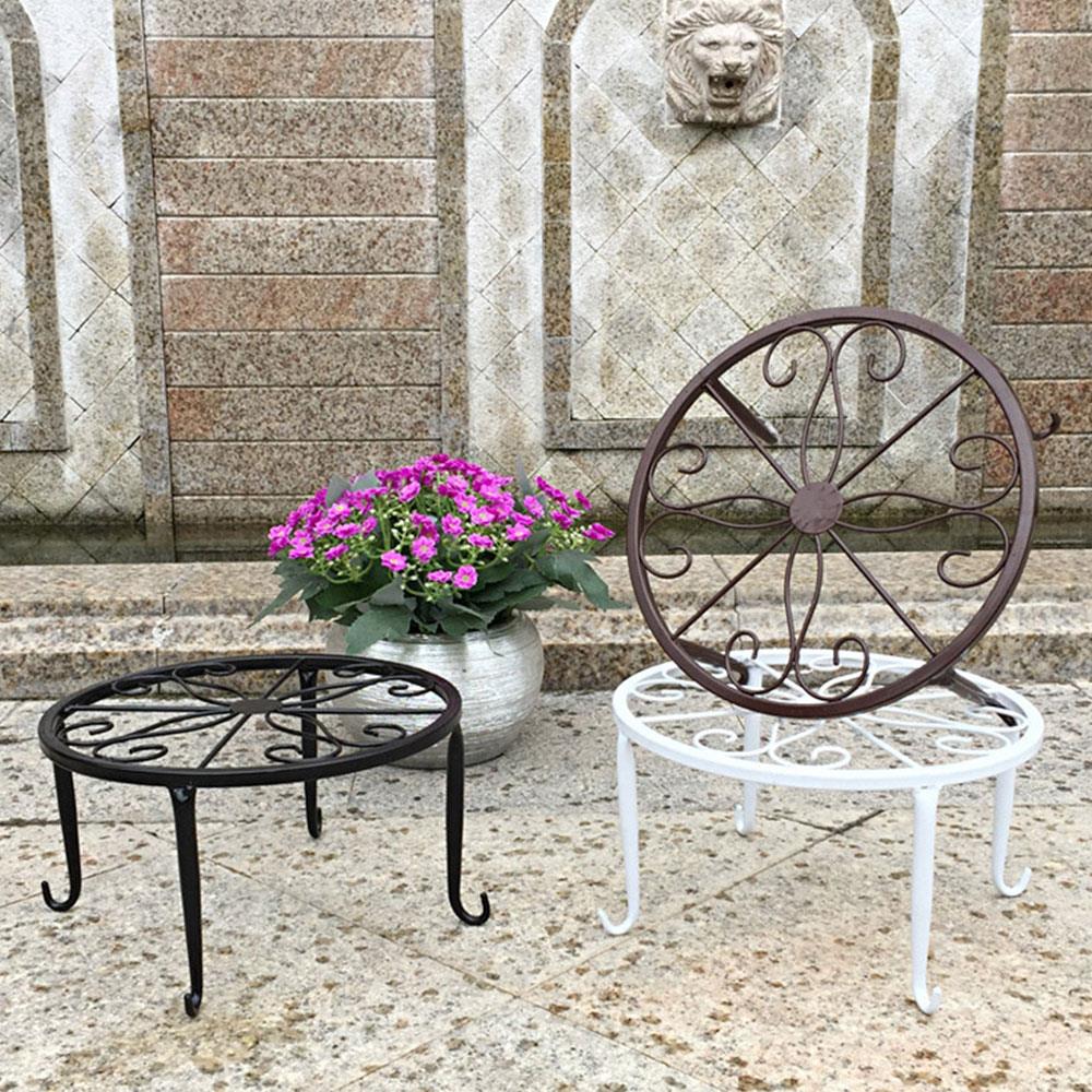 Udstillingshylde plante blomsterhylde pottestander holdbar skabe opbevaringsstativ have klassisk stil smedejernsstativ gulv