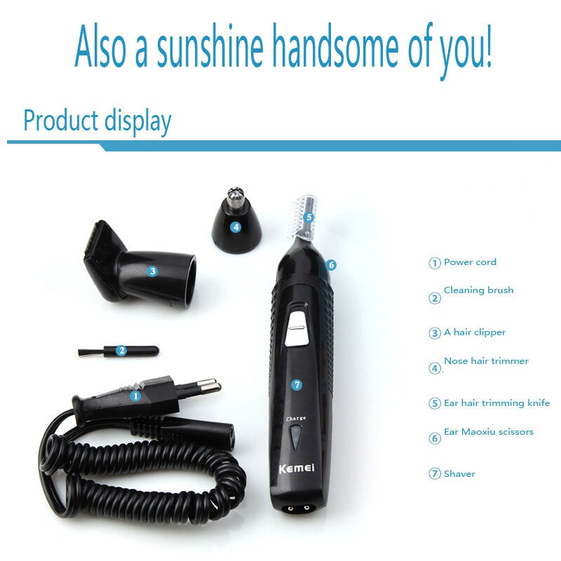3in1 rechargeable nose trimmer beard trimer for men ear eyebrow machine nose hair trimmer for nose and ear hair removal clean