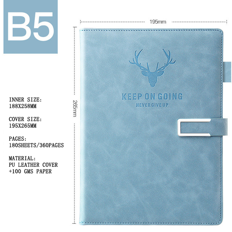 360 Pages Super Thick Wax Sense Leather B5 Journal Notebook Daily Business Office Work Notebooks Notepad Diary School Suppli: B