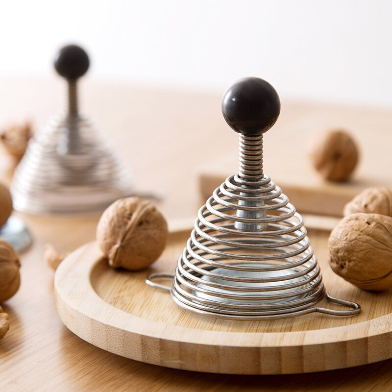 1pc Stainless Steel Spring Walnut Nut Sheller Nut Cracker