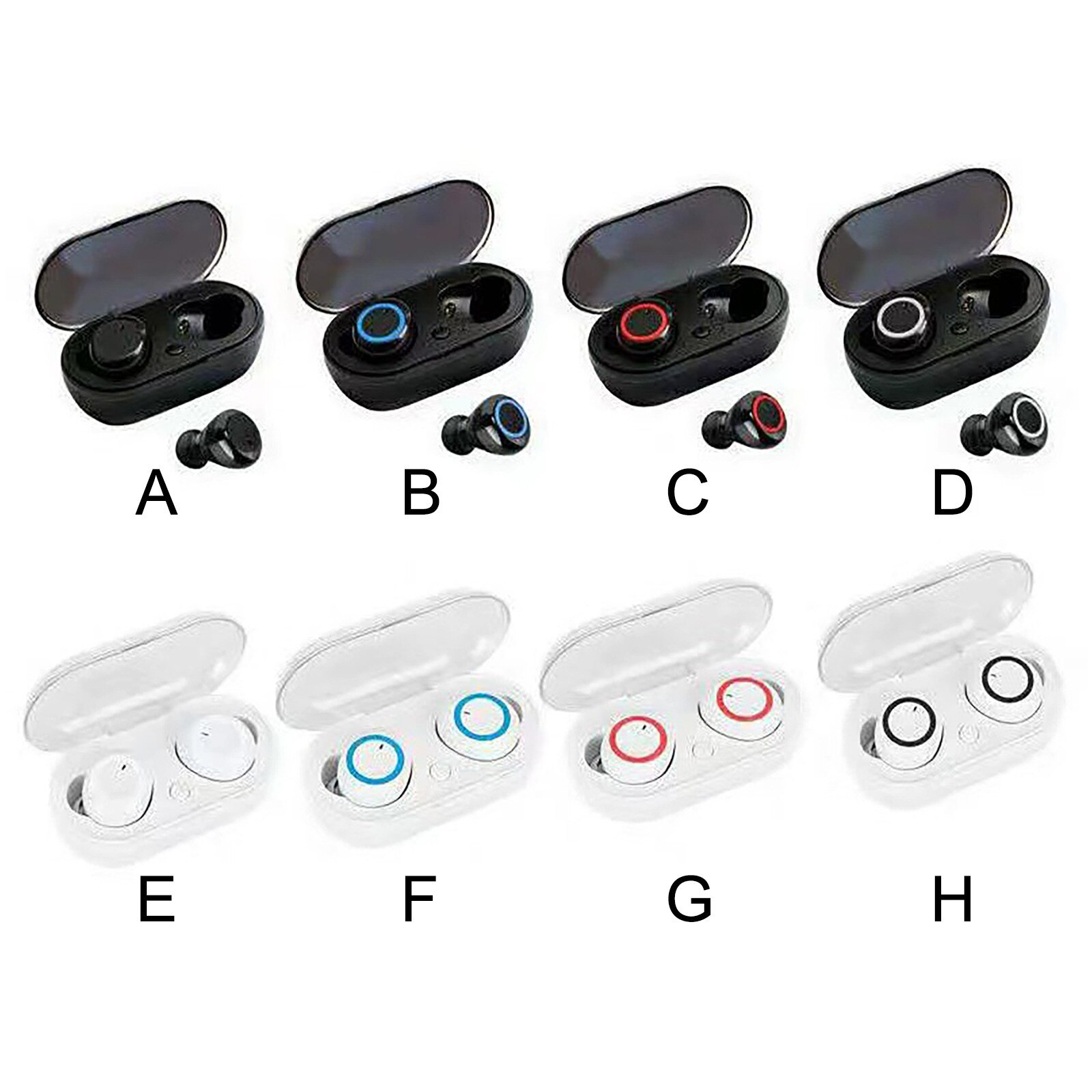 Y50 Bluetooth Headset Tws2 Mini Draagbare Met Draadloze Bluetooth Headset Met Dual Mic En 2000Mah Batterij Opladen Case # t2