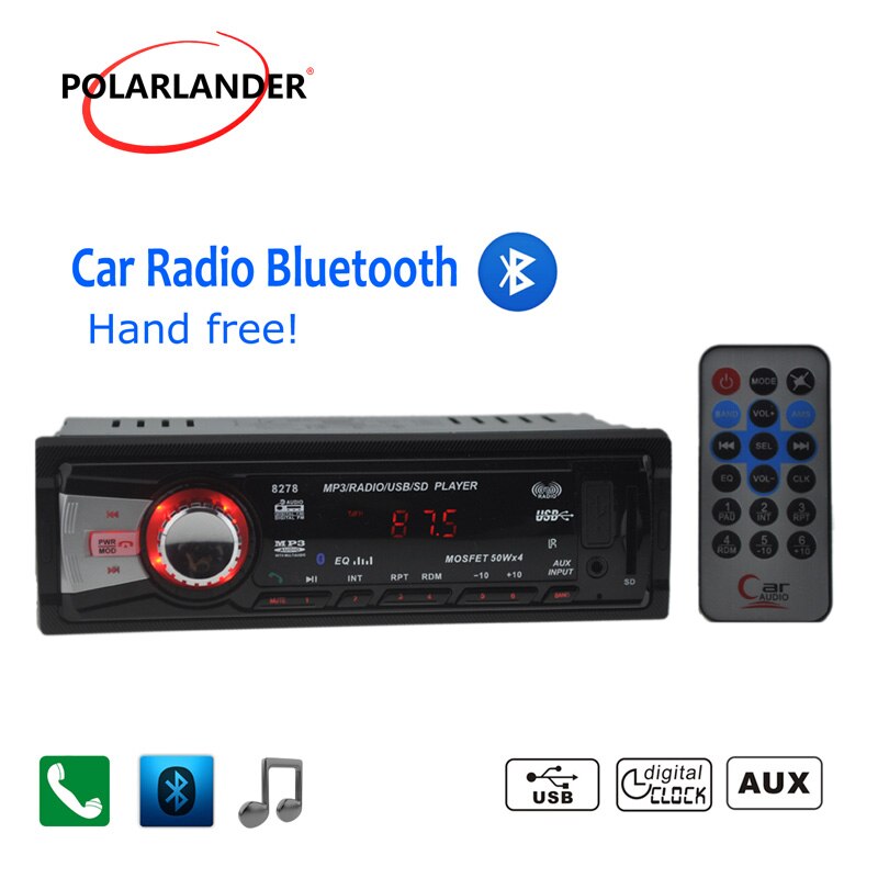 radio cassette player 1 din 12V bluetooth handsfree car mp3 player radio stereo audio sd card/usb/AUX IN/answer Autoradio