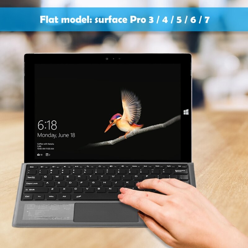 Mini ultra-fino bluetooth 3.0 teclado sem fio para microsoft-surface pro 3/4/5/6/7 tablet pc