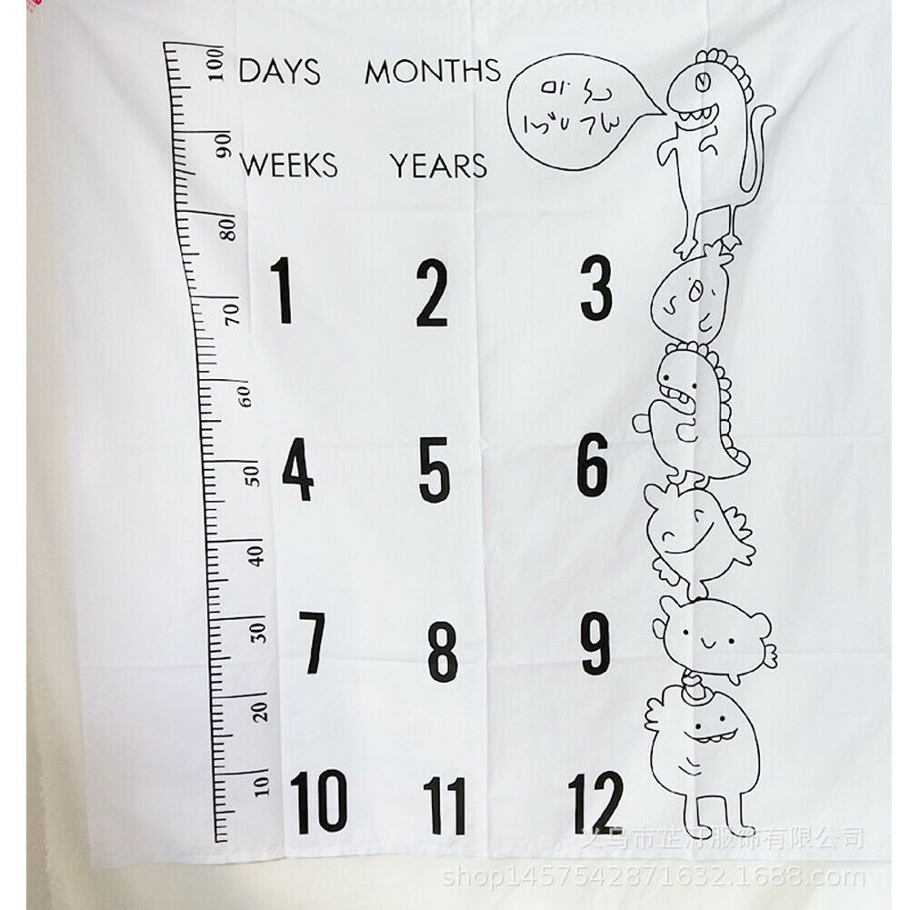 Baby sengetøj tøj nyfødt baby månedlig vækst milepæl tæppe fotografering prop baggrund klud: G