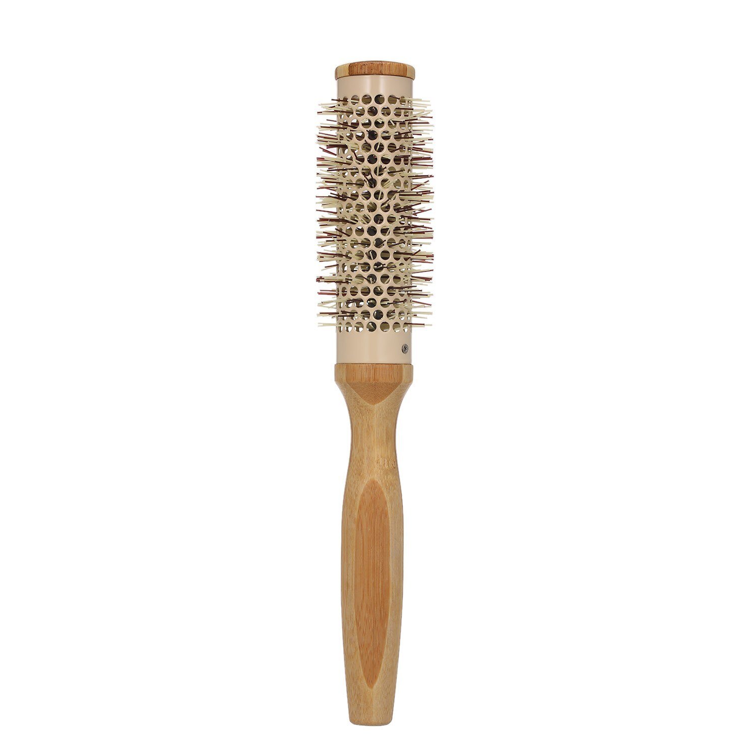 Cepillo de madera Natural con cerdas de nailon, secador de pelo redondo, estilismo: green