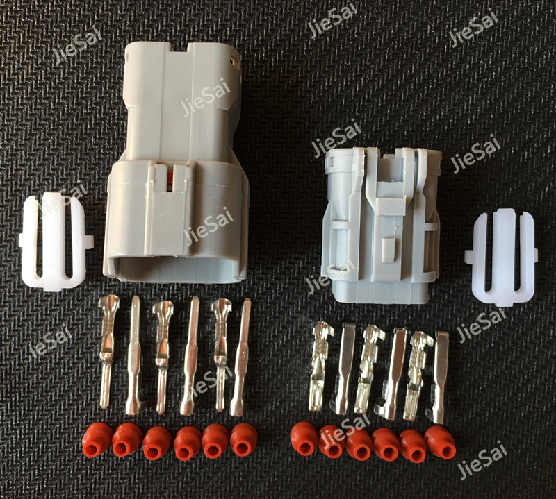 6 Pin Female Male Way Waterproof Electrical Wire Connector Plug Auto Connectors MG640337 MG610335