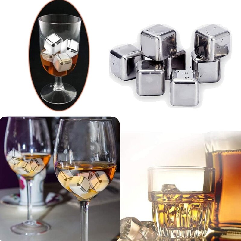 Juego de piedras para whisky de acero inoxidable, juego de piedras para enfriar el whisky, Enfriador de bebidas