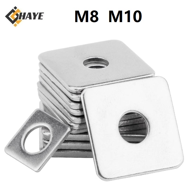 304 kwadratowe podkładki płaskie ze stali nierdzewnej  m8 m10 niestandardowe grube duże podkładki kwadratowe