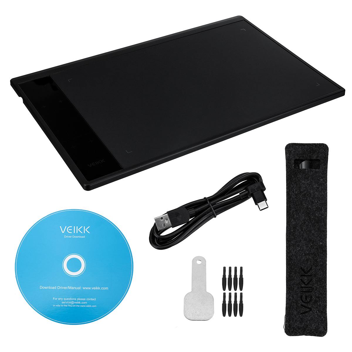 VEIKK A30 Portable Graphics Drawing Tablet Digital Drawing Pad For Online Teaching Learning Pressure Sensitivity 10x6 Inches