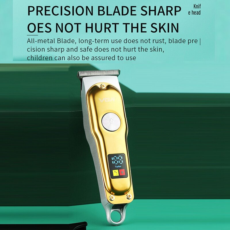 VGR V-290 – rasoir électrique Portable avec chargeur USB, tondeuse à cheveux avec affichage intelligent LED