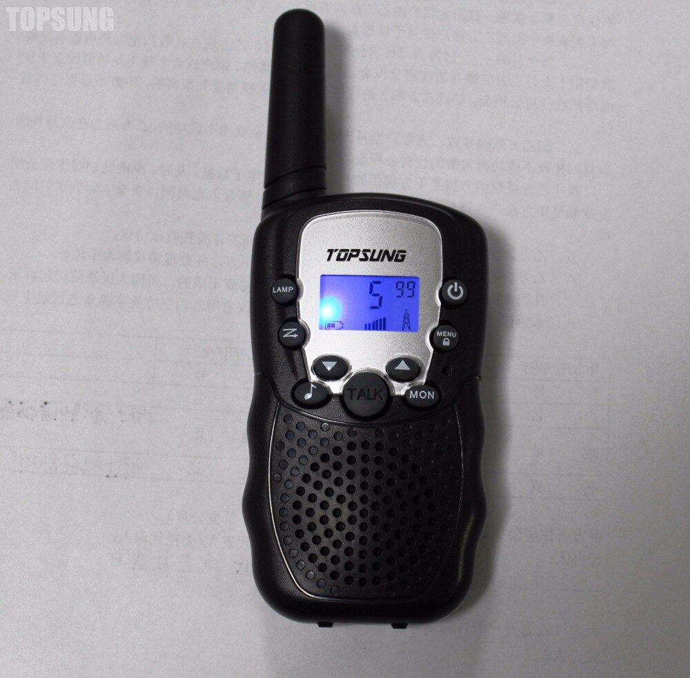 freundlicher walkie Talkie paar T388 PMR/FRS Radios VOX Talkie funkgeräte LED-taschenlampe 99 Privatgelände Code w/batterien ladegerät vox kopfhörer