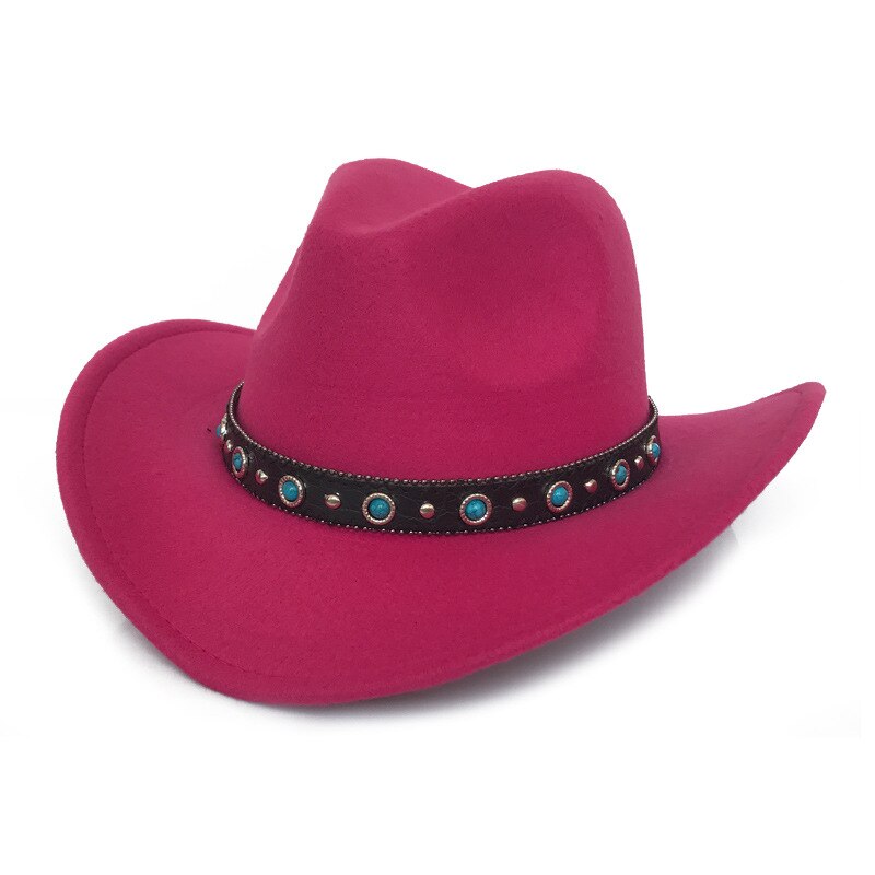 Summer Men Cowboy Hat Women Retro Vintage Turquoise Leather Strap Cowboy Cowgirl Caps Western Summer Sun Hat B87: 6