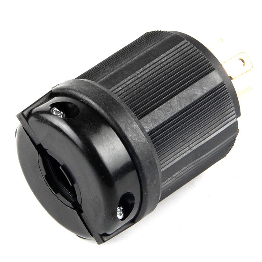 Black UL 20A 250V NEMA L14-20P L14-20R US Locked Receptacle Industry Plug Panel Socket America 4 Pole Wired Connector Plug