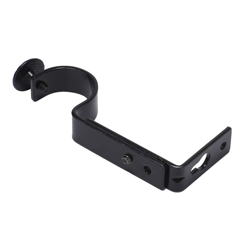 JFBL – supports de tringle à rideau réglables de couleur noire, 18 pièces, en acier de supérieure pour les murs