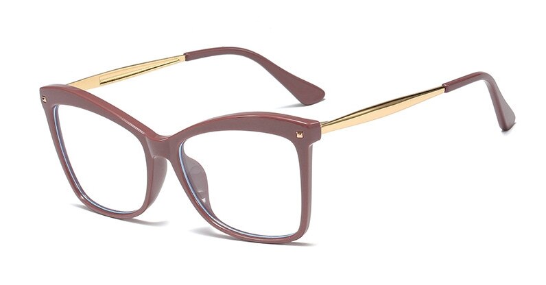 45894 TR90 Rice Nail Glasses Frames Men Women Optical Computer Glasses: C7 brown
