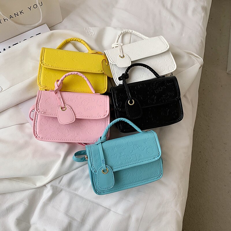 Mode Reliëf Kleine Vierkante Handtassen Tote Bag Leisure Crossbody Tassen Voor Vrouwen
