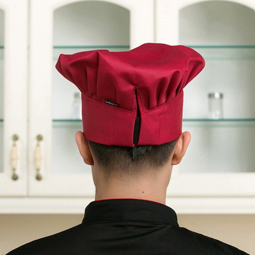 élastique femmes hommes plissé casquette de travail cuisine cuisson boulanger Chef chapeau