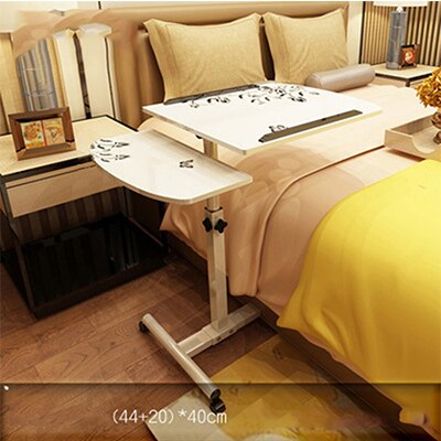 Furniture Foldable Computer Table Portable Rotate Laptop Desk Table for Bed Can be Lifted Standing Desk Home: white