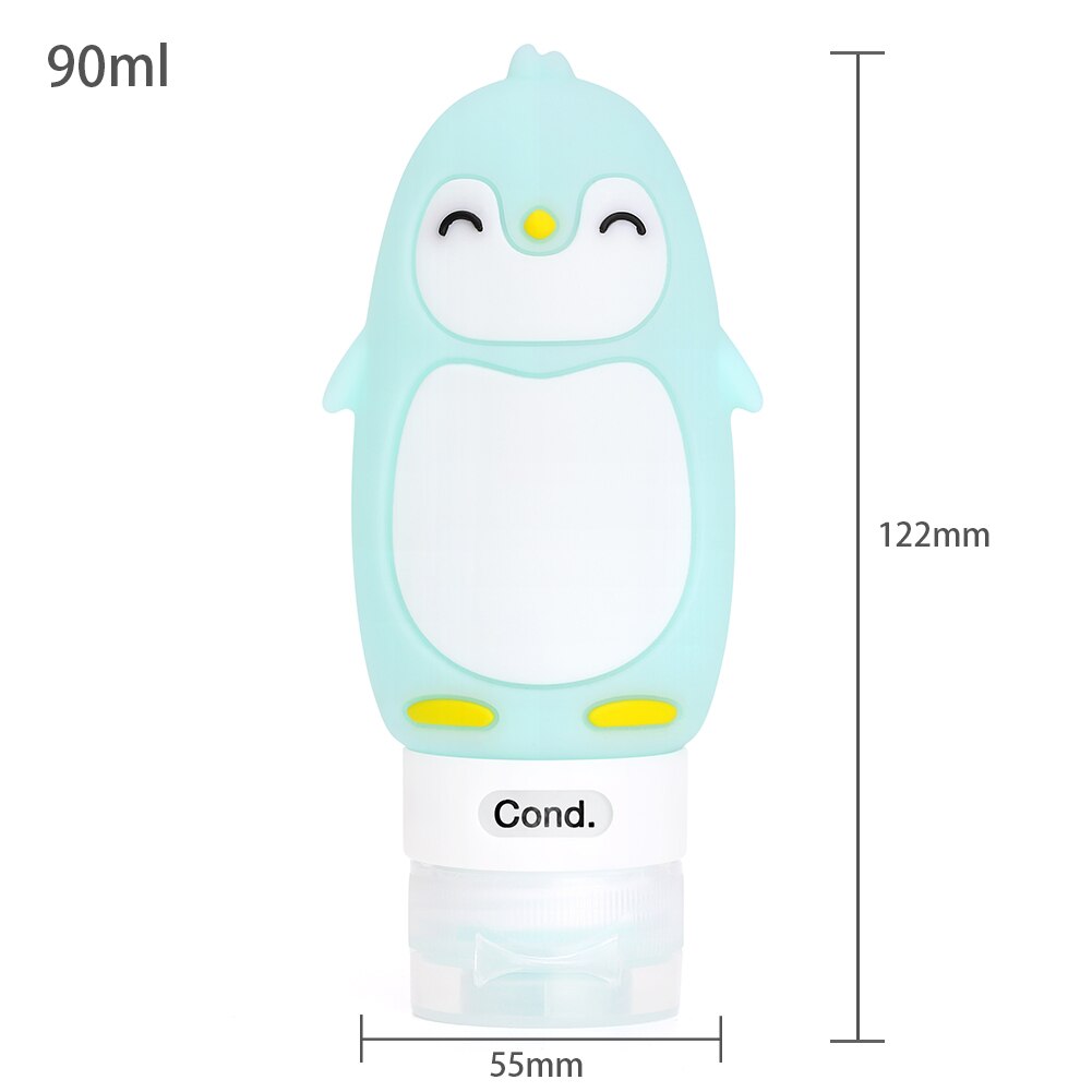 Flacon Portable réutilisable en Silicone 60/80/90/100 ML | Flacons vides de voyage, Gel de shampooing, sous-bouteille, Tube à presser: 09