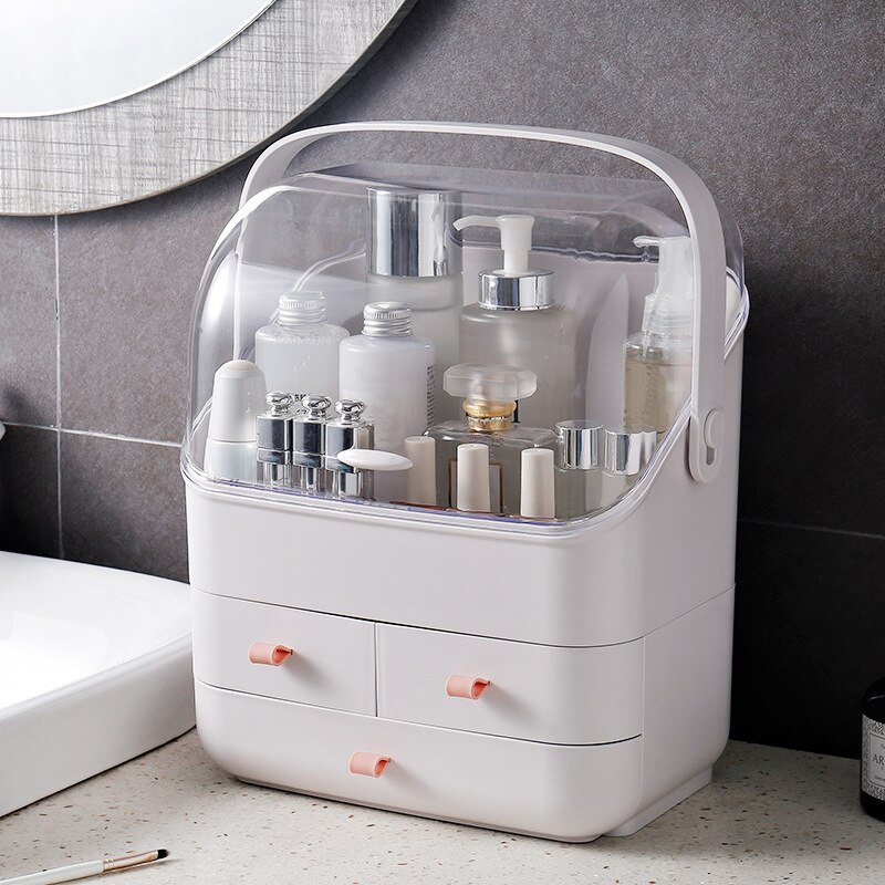 Boîte De Rangement Bureau Transparente 5 Niveaux - Avec Poignée Lapin - Organisateur Pour Stylos, Livres