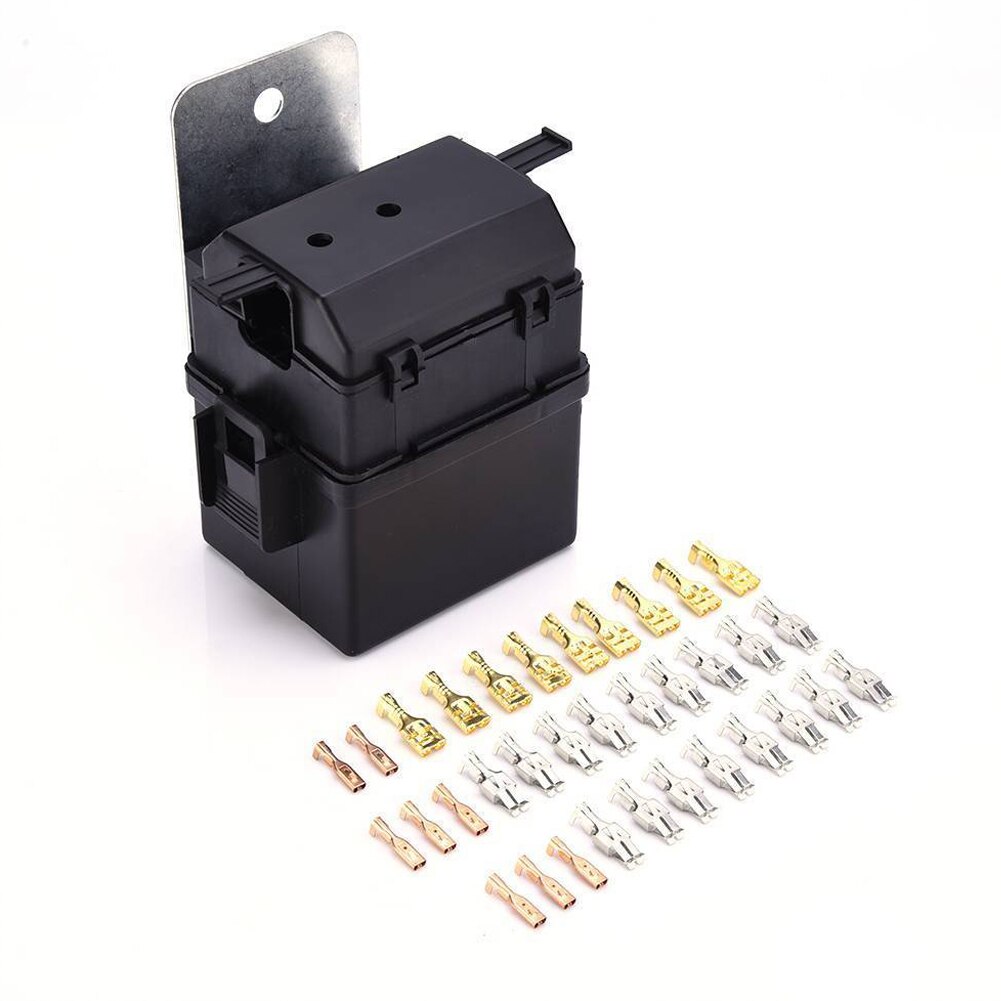 Auto Zekering Box Set Auto Zekering Box Set Met 2 Relais Blade Zekering Blokken Kits Dc 12V Verzekering Zetel met Terminals Blok Set