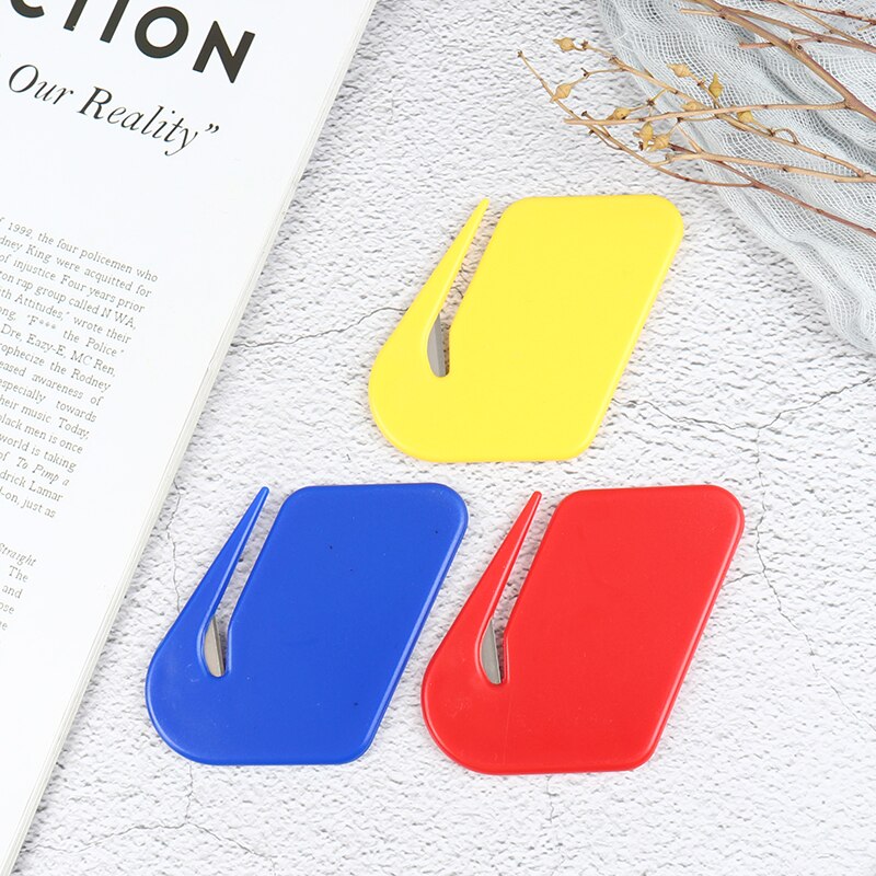 2pcs/set Plastic Letter Opener Sharp Mail Envelope Opener Safety Papers Cutter