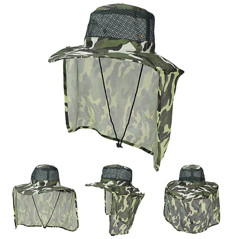 Gorros de senderismo Unisex para deportes al aire libre, sombrero de pesca y senderismo con protección UV, con solapa para el cuello y la cara, para hombre