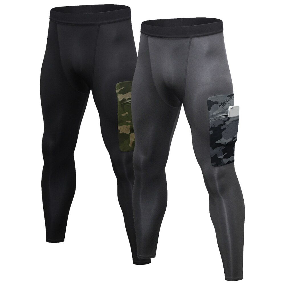 2 Pack Men Compression Pants Quick Dry Sports Fitness Workout Running Jogging Baselayer Leggings Tights