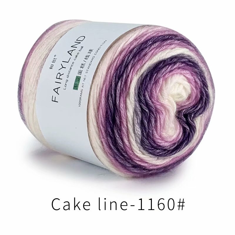 100g Rainbow Color Hand-woven Cotton Yarn Soft Crochet Thick Yarn For Hand Knitting Warm Sweater Sofa Cushion Scarf DIY: 1pc 1160