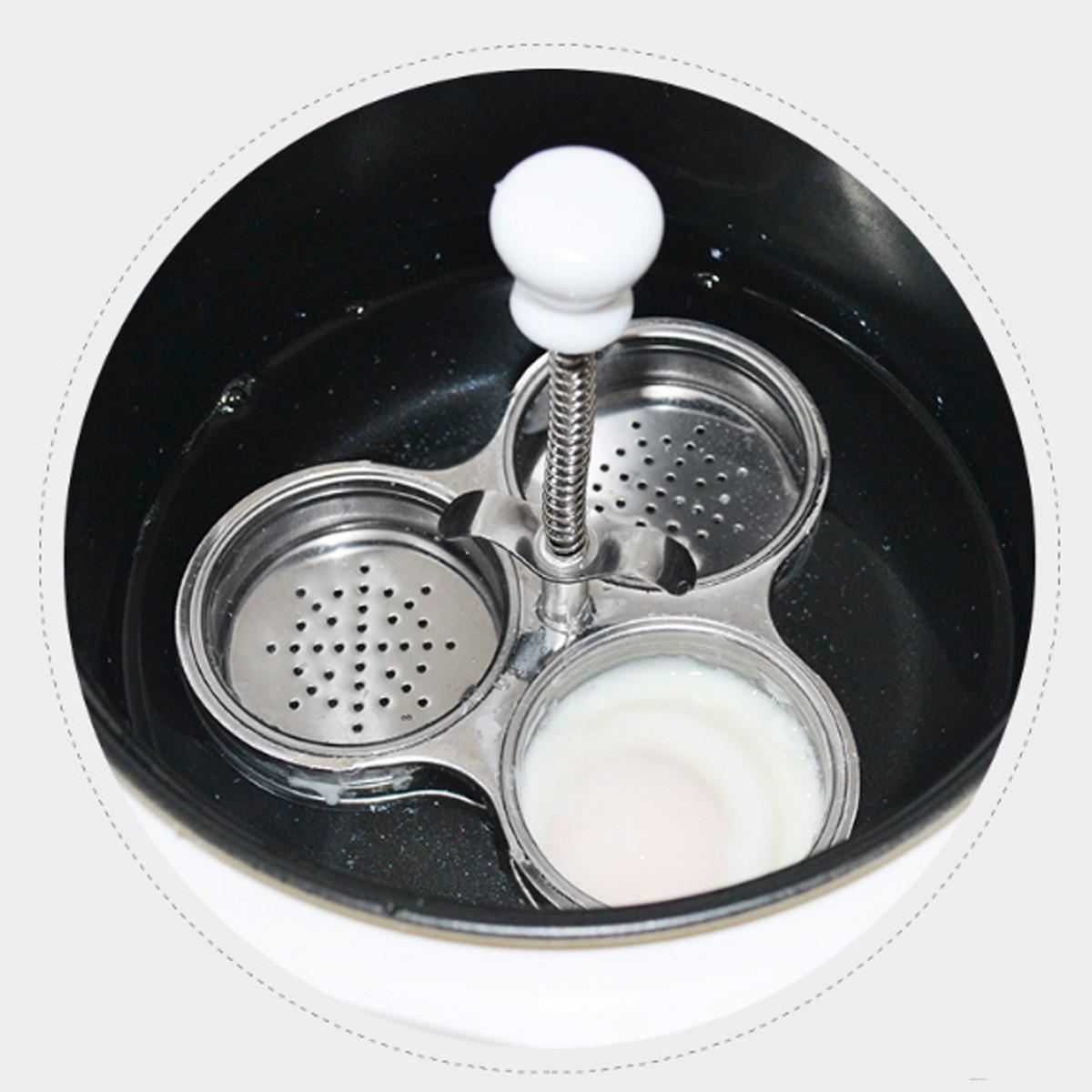 Silber Kreative Multi-Funktion 3 Netz Eierkocher Edelstahl Kessel Dampfer Werkzeug 3 Eier Einmal Küche Kochen Ei werkzeug