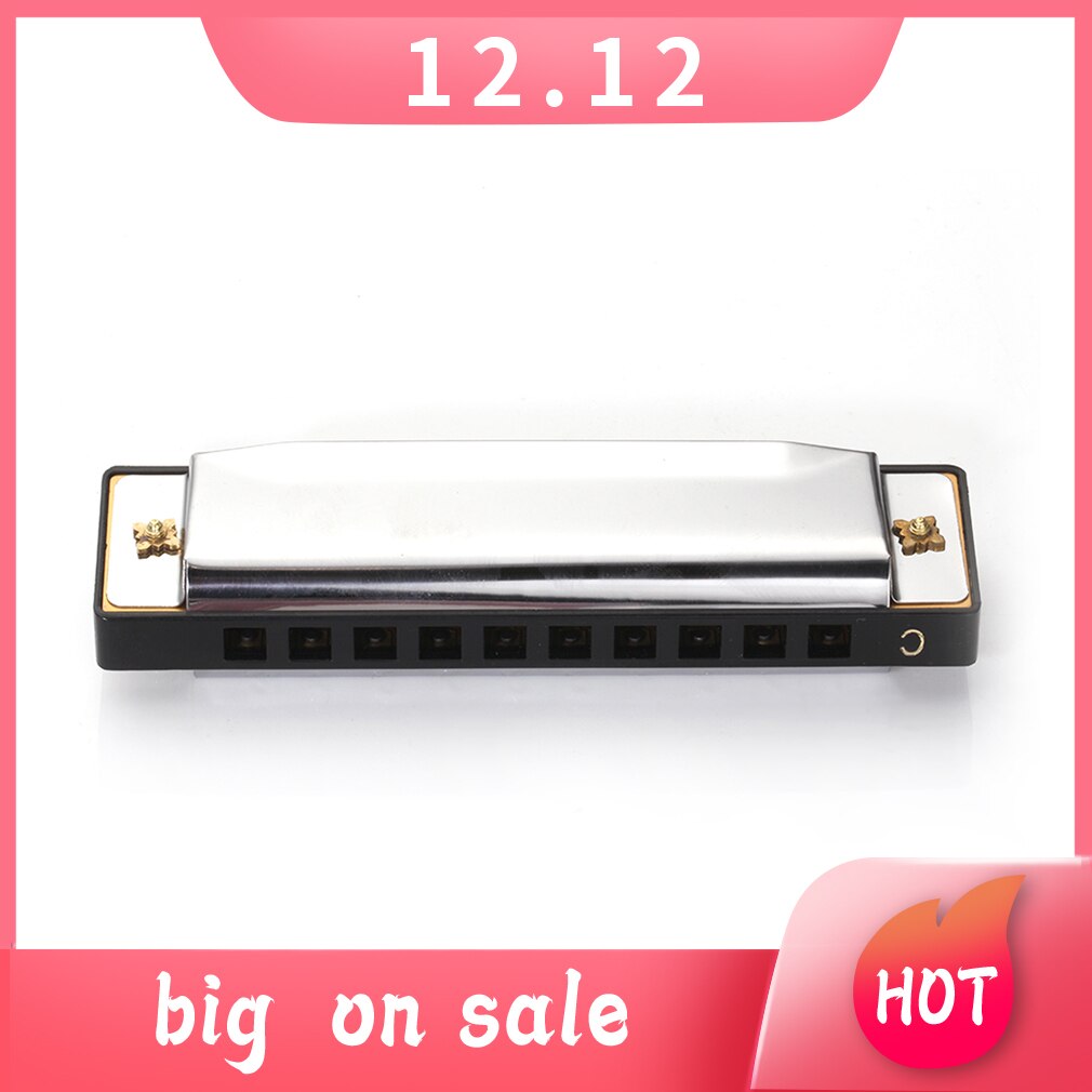 Mondharmonica 10 gaten Diatonisch Muziekinstrument Bluesharp voor beginners beginners mondharmonica(C