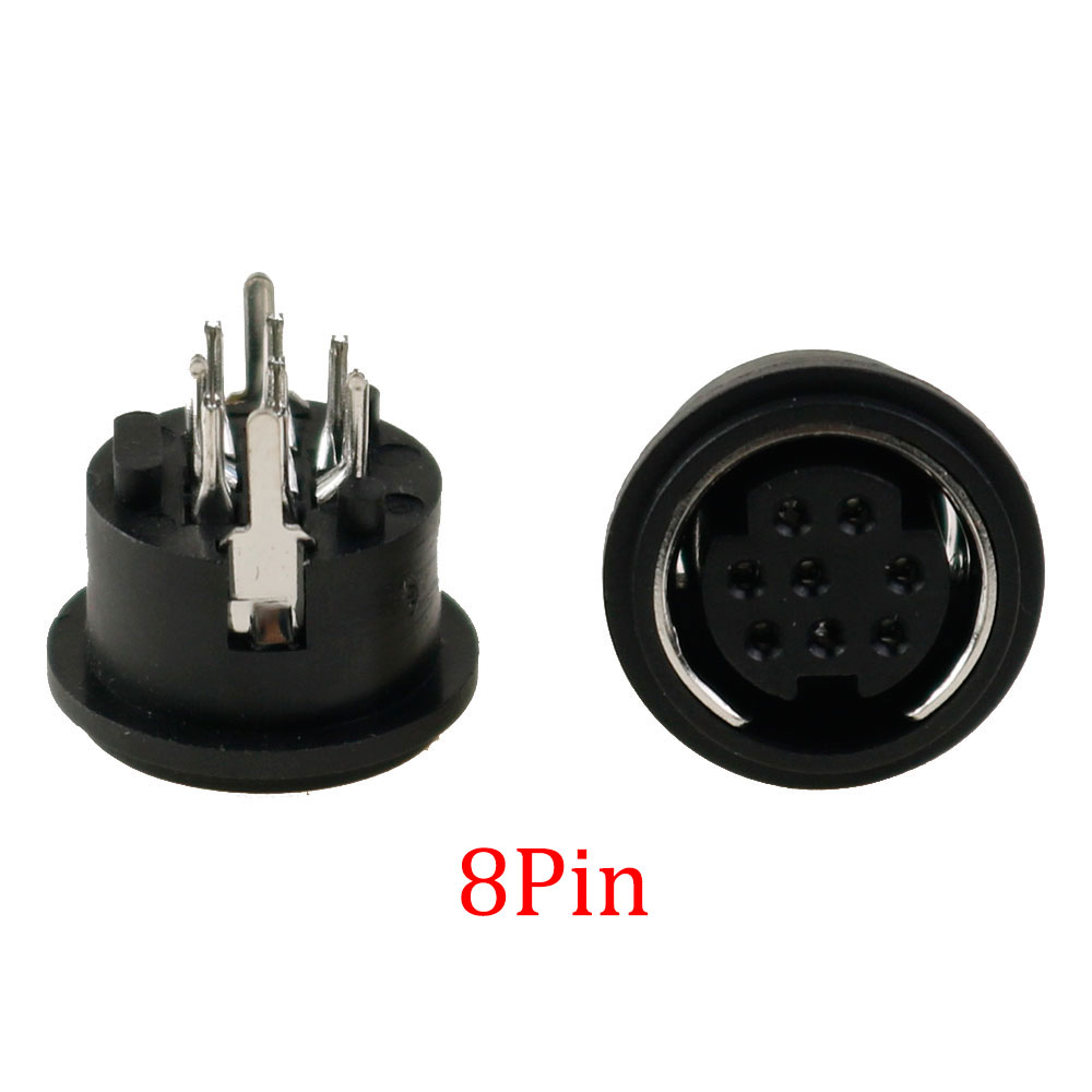 YUXI 10pcs 4Pin 6Pin 8Pin 9Pin Din Vrouwelijke Socket Connector Jack Terminal PCB Chassis PC Computer Connector: Lavendel