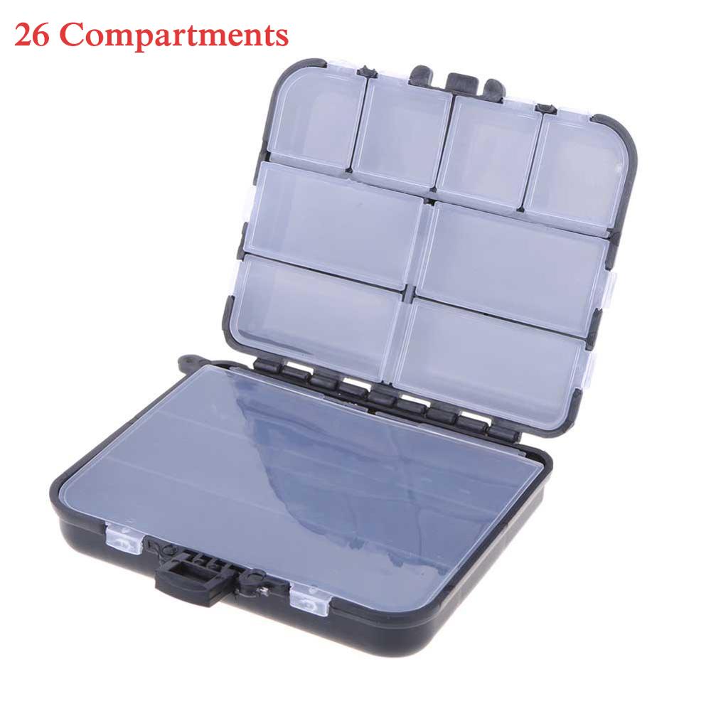 26 Compartments Plastic Fishing Box Bait Case Carp Fish Lures Hooks Storage Case Carp Fishing Equipment Fishing Tackle Boxes