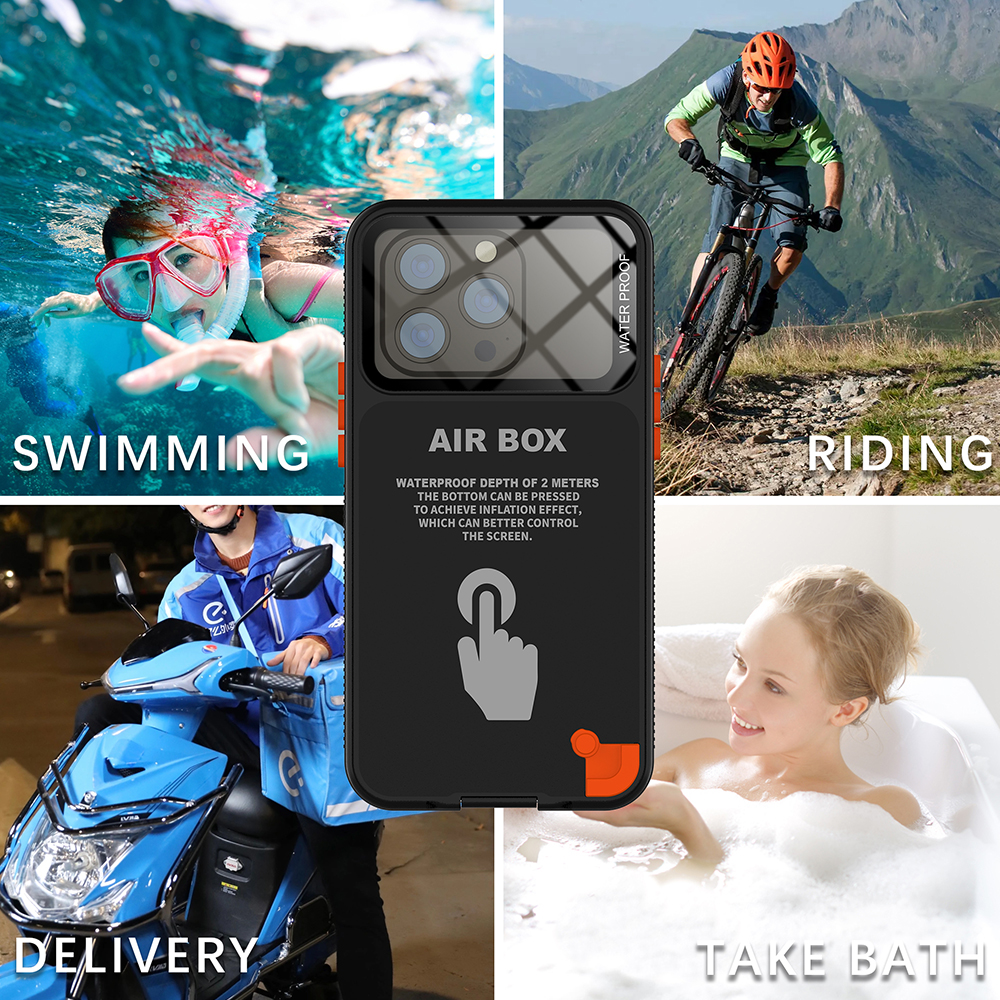 Funda impermeable IP68 para iphone 15 Pro, funda 14 13 12 bajo el agua 360, cubierta de sellado de cuerpo completo, Protector de pantalla incorporado a prueba de golpes
