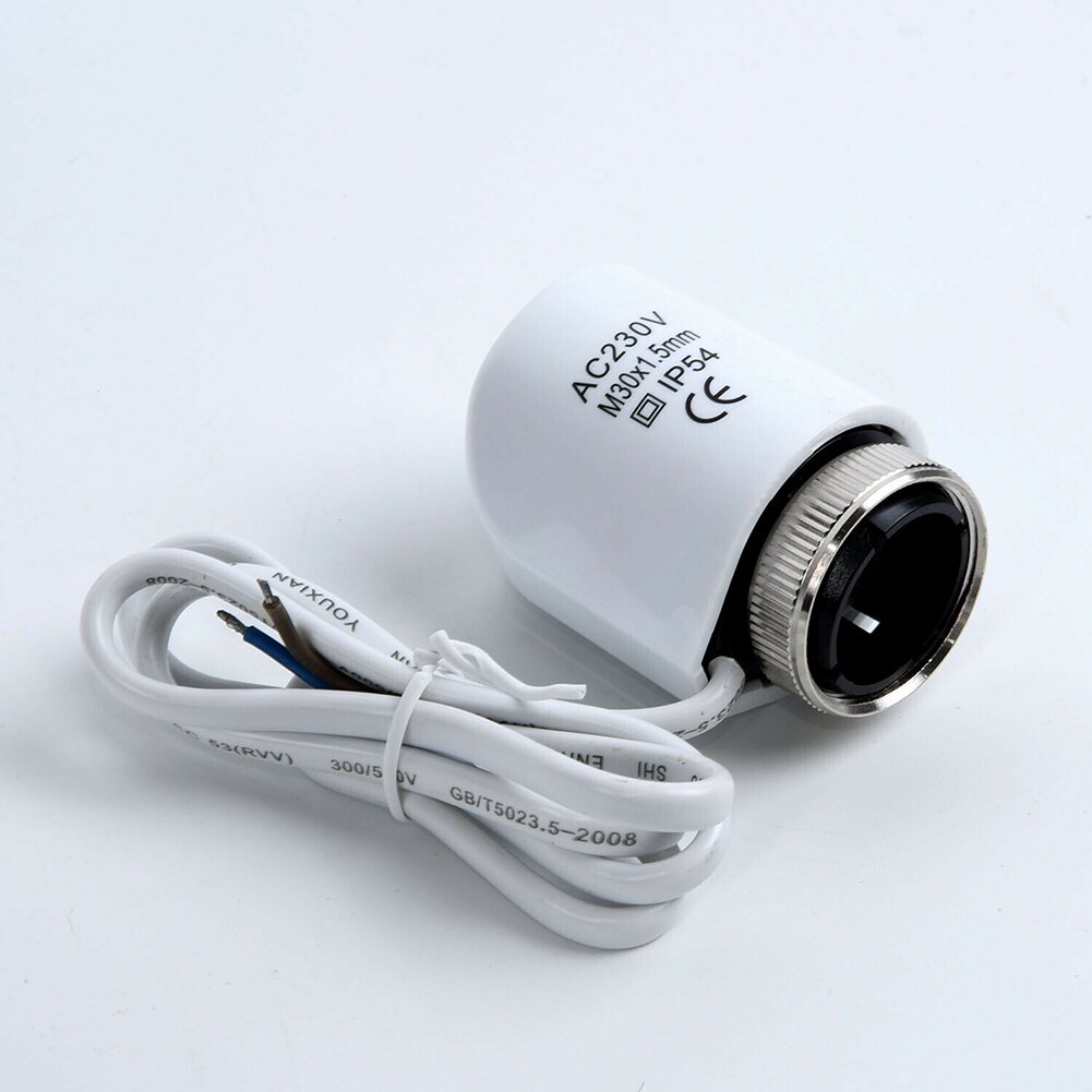 230V 2W Thermostat Electric Thermal Actuator Replacement Normally Open Close Radiator Accessories PC Home For Underfloor Heating