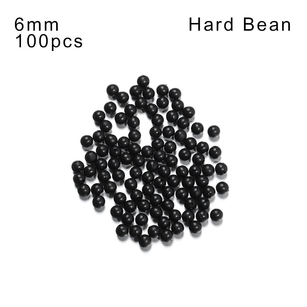 100PCS 3mm-12mm Plastic Black Round Fishing Floats Beads Spacer Stopper Soft Hard Beans Fishing Lures Bait Hook Rig Accessories: Burgundy
