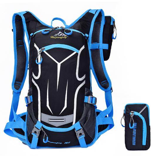 Outdoor mountainbike rugzak toerisme reizen fietsen rugzak waterdichte bergbeklimmerstas met helmnet 18l: Klassiek blauw / 20l