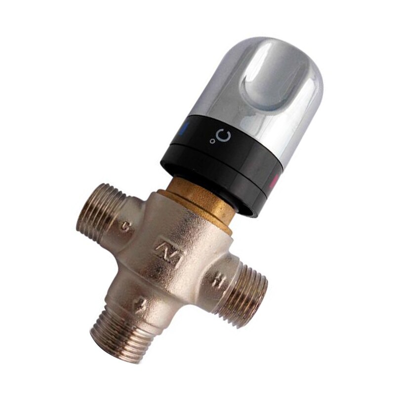 15mm Brass Thermostatic Mixing Valve Copper Anti-scaling solar bath thermostatic mixing valve with Child lock
