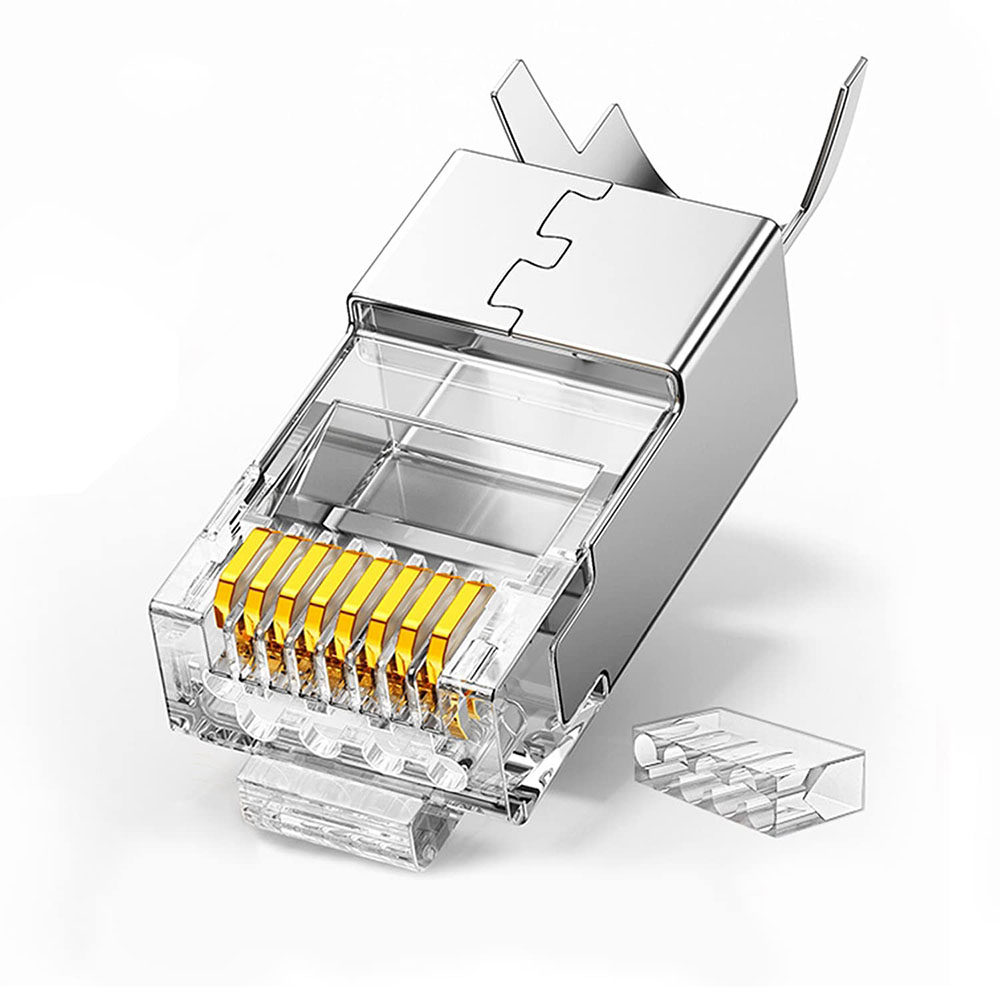 10/50/100pcs RJ45 Connector Cat6a Cat7 RJ45 plug shielded FTP 8P8C Network Crimp Connectors