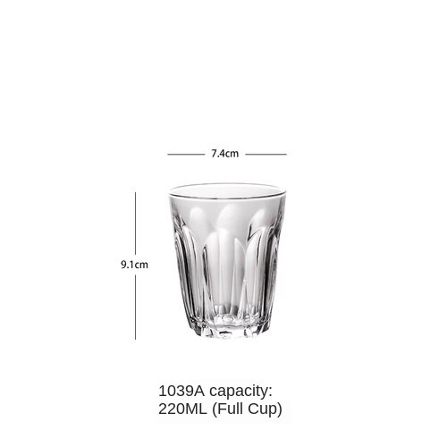 1 stk kaffekop væg glas kop øl kaffe hjerte kopper varmebestandig sund drikke krus te krus gennemsigtig te glas kop: Stil 13 220ml