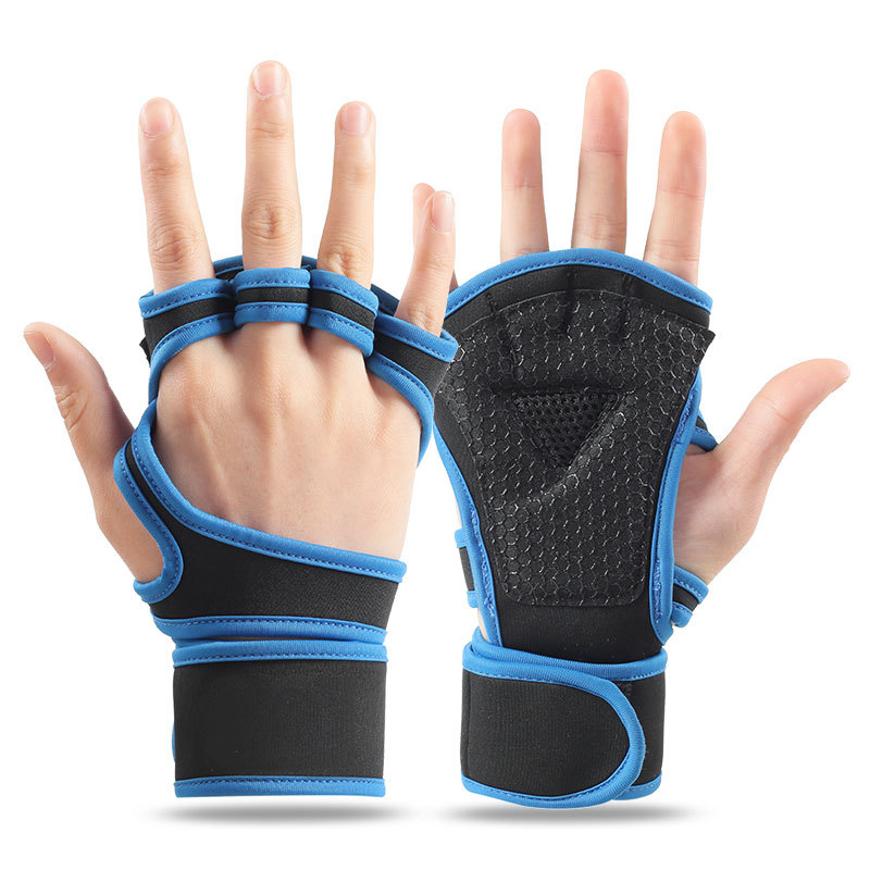 Gewichtheffen Trainingshandschoenen Voor Mannen Vrouwen Fitness Sport Body Building Gymnastiek Antislip Hand Pols Beschermer Handschoenen: XL / Black