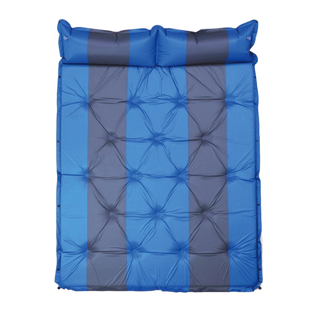 Car Camping Air Mattress Auto Blow Up Bed Inflatable Mattress Raised Airbed car bed: Blue
