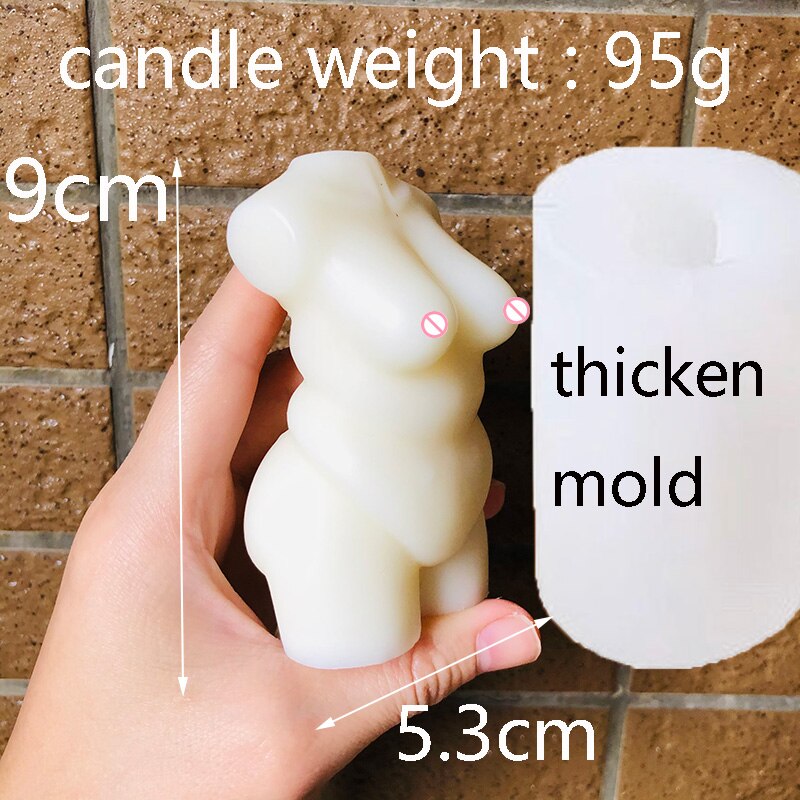 Molde de silicona con forma de vela para mujer embarazada, cuerpo Torso, de vela, molde de silicona de forma humana, fabricación de velas: A-mold