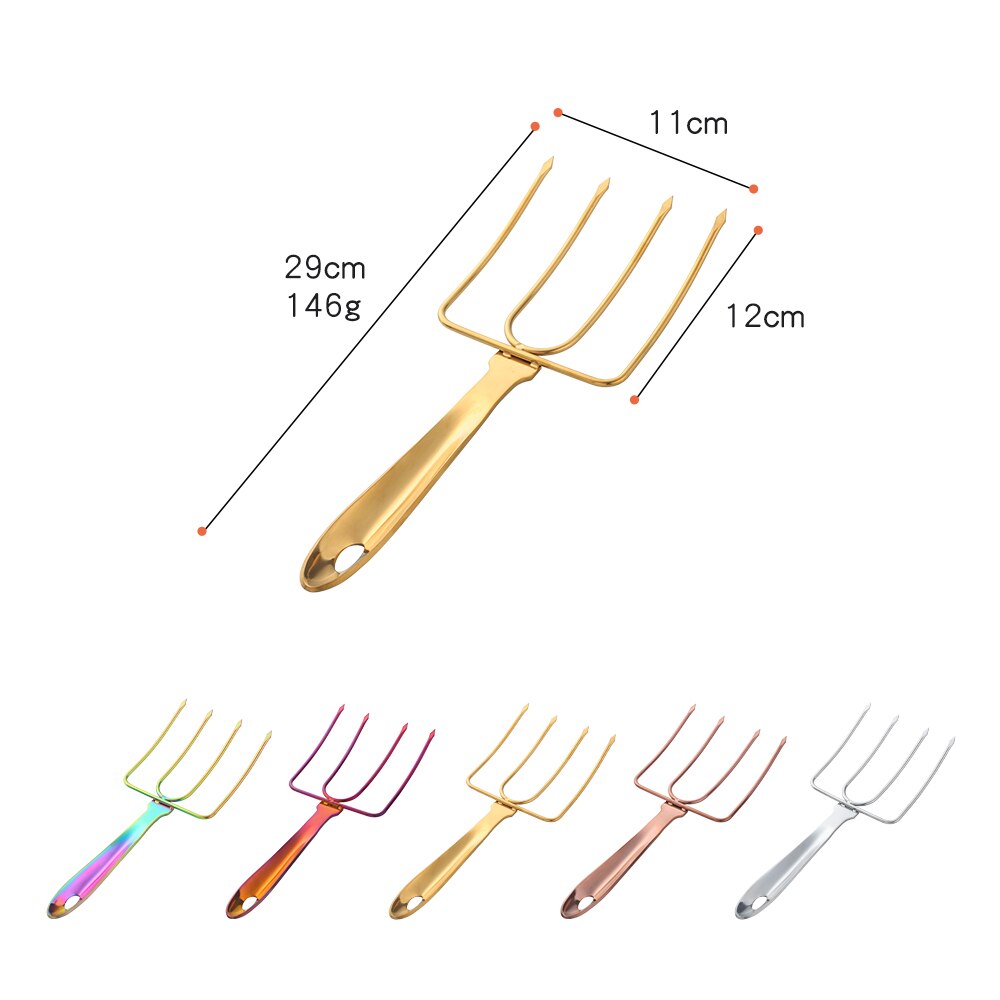 1/2Pcs Rvs Turkije En Gevogelte Lifters Vorken Gebraden Ham Kip Vlees Klauwen Serveren Vorken Outdoor Bbq grillen Tool