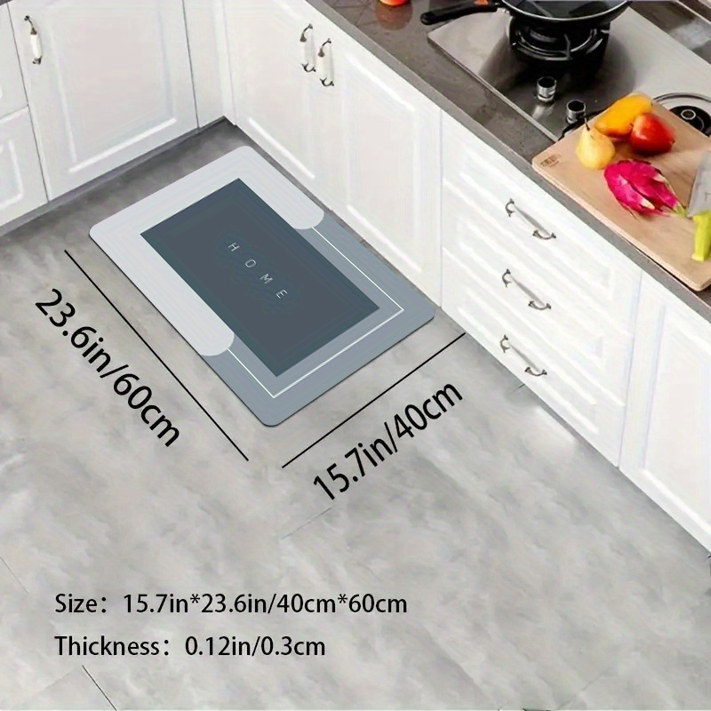 Diatomeeën antislip waterabsorberende vloermat keuken olie-absorberend vlekbestendig wasbaar afveegbare deuropening decoratieve voetmat: WHITE